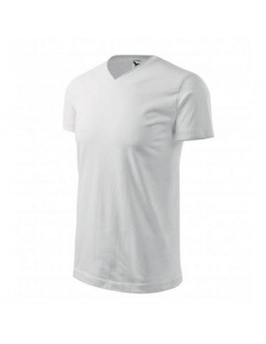 Adler Heavy Vneck Ανδρικό Διαφημιστικό T-shirt Κοντομάνικο σε Λευκό Χρώμα MLI-11100