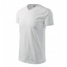 Adler Heavy Vneck Ανδρικό Διαφημιστικό T-shirt Κοντομάνικο σε Λευκό Χρώμα MLI-11100
