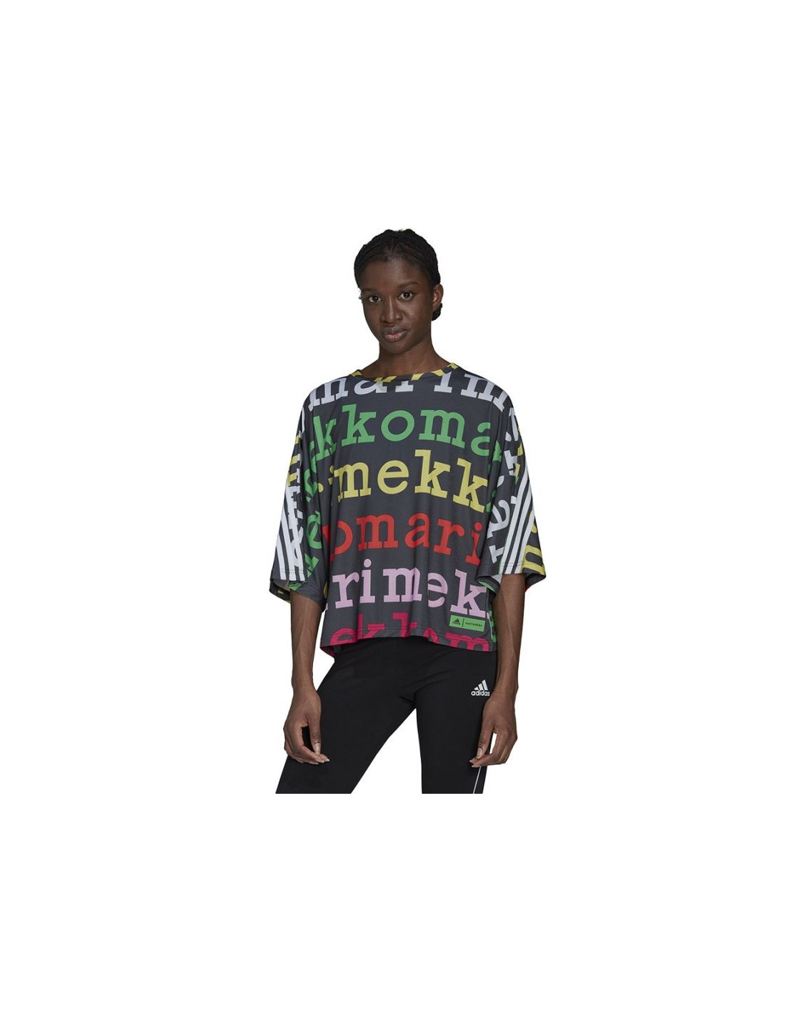 ADIDAS PERFORMANCE Adidas x Marimekko Γυναικείο Αθλητικό T-shirt Μαύρο HG6327