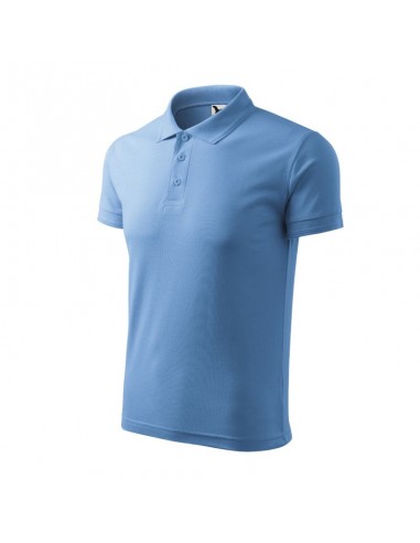 Malfini MLI-20315 Ανδρικό T-shirt Polo Γαλάζιο