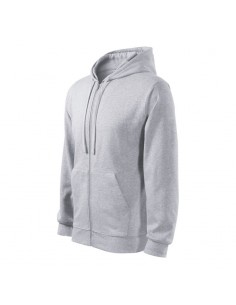 Malfini Ανδρική Φούτερ Ζακέτα με Κουκούλα και Τσέπες Γκρι MLI-41003