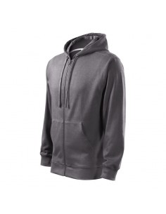 Malfini Ανδρική Φούτερ Ζακέτα με Κουκούλα και Τσέπες Graphite MLI-41036