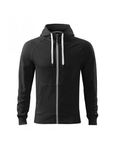 Malfini Ανδρική Φούτερ Ζακέτα με Κουκούλα και Τσέπες Μαύρη MLI-45201