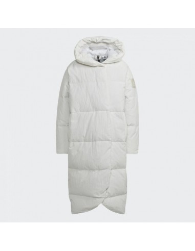 Adidas Baffle Down Μακρύ Γυναικείο Puffer Μπουφάν για Χειμώνα Λευκό HN9939