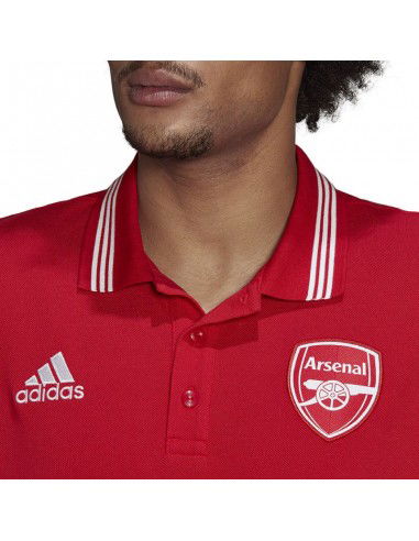 Adidas 3-Stripes Ανδρική Μπλούζα Polo Κοντομάνικη Κόκκινη HF4047