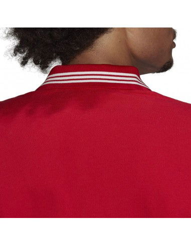 Adidas 3-Stripes Ανδρική Μπλούζα Polo Κοντομάνικη Κόκκινη HF4047