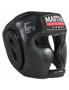 Sport Masters KSS4B1 0228-01M Κάσκα Πυγμαχίας Ενηλίκων Κλείστού Τύπου Δερμάτινη Μαύρη