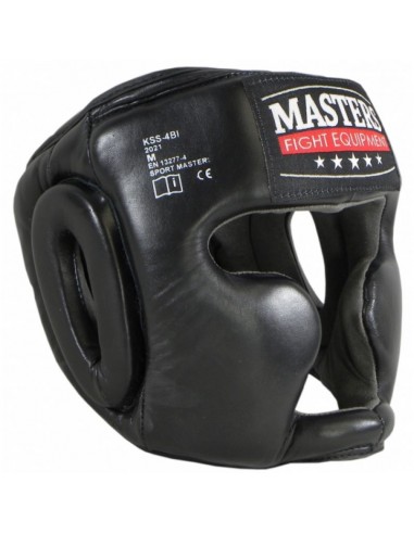Sport Masters KSS4B1 0228-01M Κάσκα Πυγμαχίας Ενηλίκων Κλείστού Τύπου Δερμάτινη Μαύρη