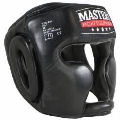 Sport Masters KSS4B1 0228-01M Κάσκα Πυγμαχίας Ενηλίκων Κλείστού Τύπου Δερμάτινη Μαύρη