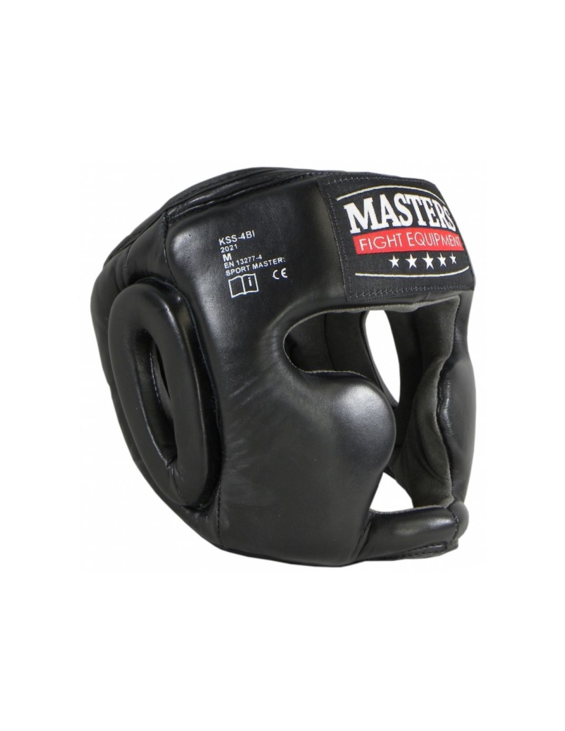 Sport Masters KSS4B1 0228-01M Κάσκα Πυγμαχίας Ενηλίκων Κλείστού Τύπου Δερμάτινη Μαύρη