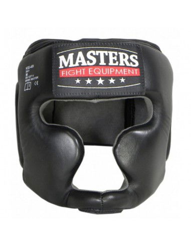 Sport Masters KSS4B1 0228-01M Κάσκα Πυγμαχίας Ενηλίκων Κλείστού Τύπου Δερμάτινη Μαύρη