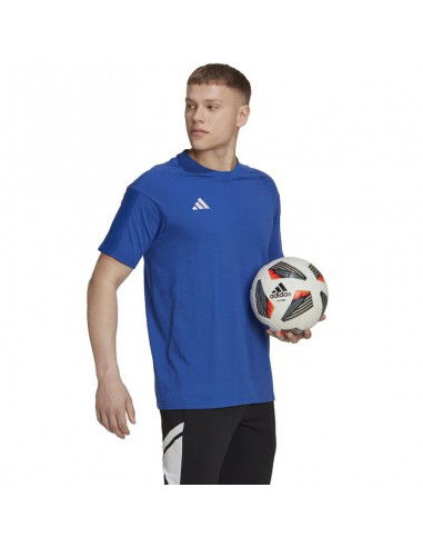 Adidas Tiro 23 Competition Ανδρικό T-shirt Μπλε με Λογότυπο HU1321