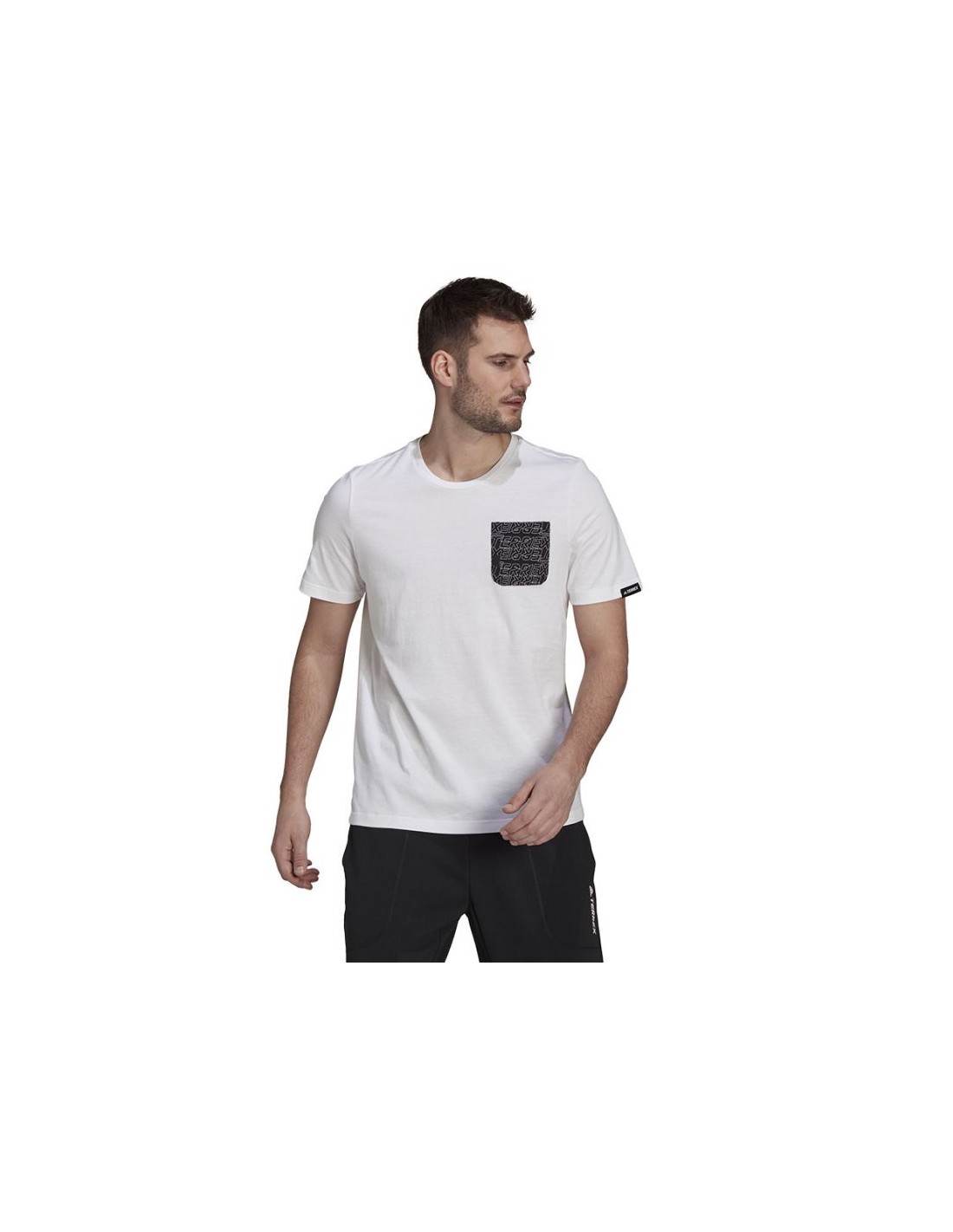 Adidas Terrex Ανδρικό T-shirt Λευκό Μονόχρωμο GU8993