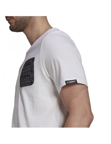 Adidas Terrex Ανδρικό T-shirt Λευκό Μονόχρωμο GU8993