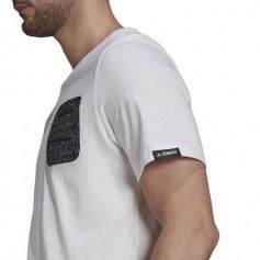 Adidas Terrex Ανδρικό T-shirt Λευκό Μονόχρωμο GU8993