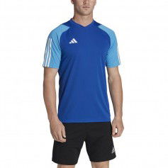 Adidas Tiro 23 Competition Ανδρικό T-shirt Μπλε με Λογότυπο HU1296