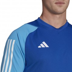 Adidas Tiro 23 Competition Ανδρικό T-shirt Μπλε με Λογότυπο HU1296