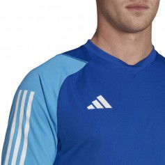 Adidas Tiro 23 Competition Ανδρικό T-shirt Μπλε με Λογότυπο HU1296