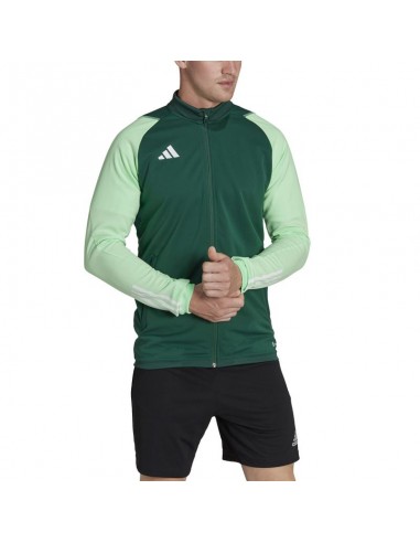 Adidas Tiro Essentials Ανδρική Ζακέτα με Φερμουάρ Πράσινη HU1303