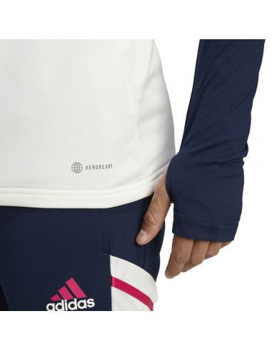 Adidas Condivo 22 Ανδρική Μπλούζα με Φερμουάρ Μακρυμάνικη Off White / Collegiate Navy HT4437