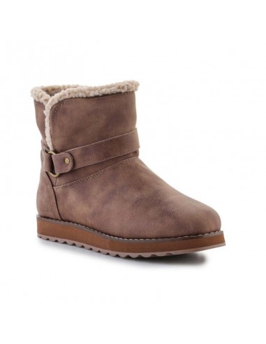 Skechers Home Sweet Home Suede Γυναικεία Μποτάκια Αστραγάλου με Γούνα Μπεζ 167615-DKTP