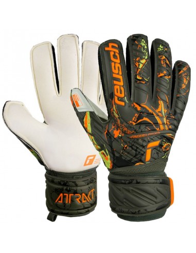 Reusch Attrakt Grip Finger Support 5370010-5556 Γάντια Τερματοφύλακα Ενηλίκων Μαύρα