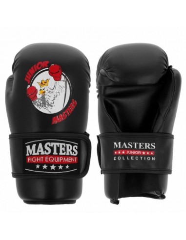 Sport Masters Rosm-MJC Jr 012334-01M Γάντια Πυγμαχίας από Συνθετικό Δέρμα για Αγώνα Μαύρα