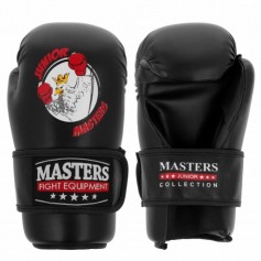 Sport Masters Rosm-MJC Jr 012334-01M Γάντια Πυγμαχίας από Συνθετικό Δέρμα για Αγώνα Μαύρα