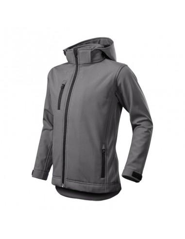 Malfini Παιδικό Αθλητικό Μπουφάν Κοντό με Κουκούλα Γκρι Performance MLI-53536