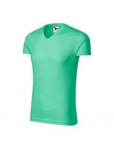 Malfini Ανδρικό Διαφημιστικό T-shirt Κοντομάνικο σε Πράσινο Χρώμα MLI-14695