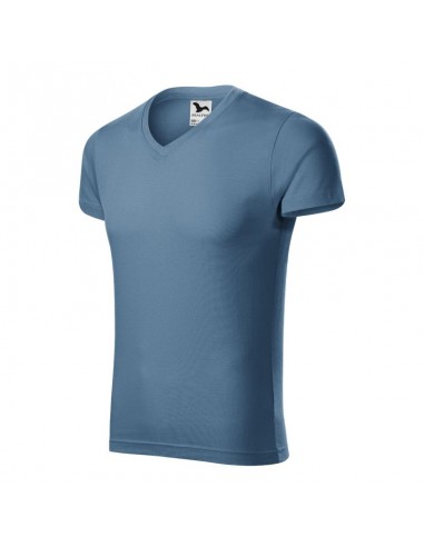 Malfini Ανδρικό Διαφημιστικό T-shirt Κοντομάνικο σε Μπλε Χρώμα MLI-14660