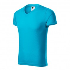 Malfini Ανδρικό Διαφημιστικό T-shirt Κοντομάνικο σε Μπλε Χρώμα MLI-14644