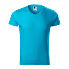 Malfini Ανδρικό Διαφημιστικό T-shirt Κοντομάνικο σε Μπλε Χρώμα MLI-14644