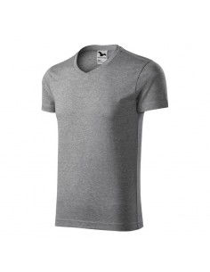 Malfini Ανδρικό Διαφημιστικό T-shirt Κοντομάνικο σε Γκρι Χρώμα MLI-14612