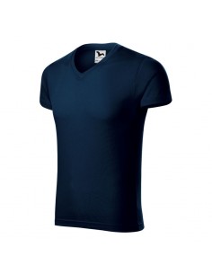 Malfini Ανδρικό Διαφημιστικό T-shirt Κοντομάνικο σε Navy Μπλε Χρώμα MLI-14602