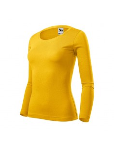 Malfini Γυναικεία Διαφημιστική Μπλούζα Μακρυμάνικη σε Κίτρινο Χρώμα MLI-16904