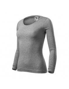 Malfini Γυναικεία Διαφημιστική Μπλούζα Μακρυμάνικη σε Γκρι Χρώμα MLI-16912