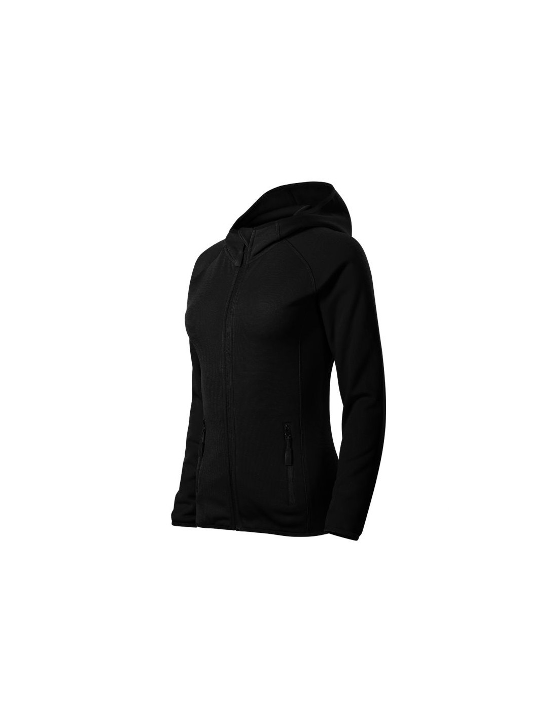 Malfini Direct Γυναικεία Ζακέτα Φούτερ με Κουκούλα Μαύρη MLI-41801