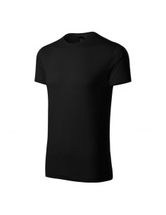 Malfini Ανδρικό Διαφημιστικό T-shirt Κοντομάνικο σε Μαύρο Χρώμα MLI-15301