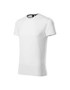 Malfini Ανδρικό Διαφημιστικό T-shirt Κοντομάνικο σε Λευκό Χρώμα MLI-15300