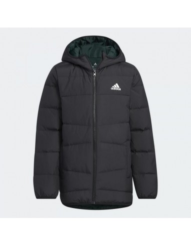 Adidas Παιδικό Αθλητικό Μπουφάν Κοντό με Κουκούλα Μαύρο Frosty HM5205