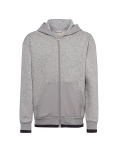 Adidas Ανδρική Φούτερ Ζακέτα με Κουκούλα Γκρι IC5008