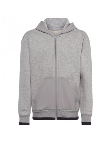 Adidas Ανδρική Φούτερ Ζακέτα με Κουκούλα Γκρι IC5008