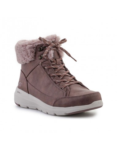 Skechers Glacial Ultra Cozyly Γυναικεία Μποτάκια Αστραγάλου με Γούνα Ροζ 144178-MVE