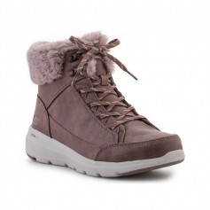 Skechers Glacial Ultra Cozyly Γυναικεία Μποτάκια Αστραγάλου με Γούνα Ροζ 144178-MVE