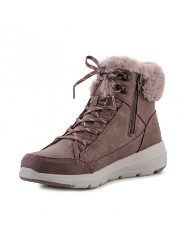 Skechers Glacial Ultra Cozyly Γυναικεία Μποτάκια Αστραγάλου με Γούνα Ροζ 144178-MVE