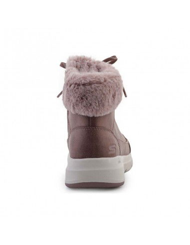Skechers Glacial Ultra Cozyly Γυναικεία Μποτάκια Αστραγάλου με Γούνα Ροζ 144178-MVE