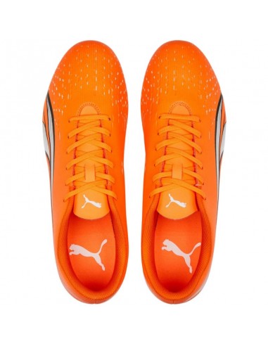 Puma Ultra Play FG/AG 107224-01 Χαμηλά Ποδοσφαιρικά Παπούτσια με Τάπες Ultra Orange / Puma White / Blue Glimmer