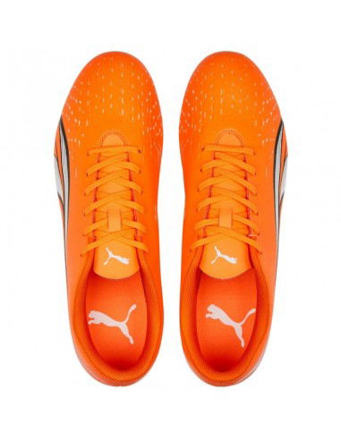 Puma Ultra Play FG/AG 107224-01 Χαμηλά Ποδοσφαιρικά Παπούτσια με Τάπες Ultra Orange / Puma White / Blue Glimmer