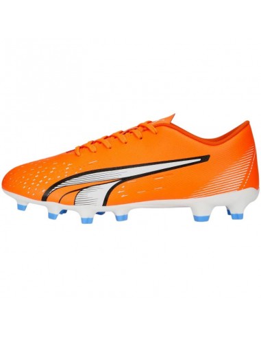 Puma Ultra Play FG/AG 107224-01 Χαμηλά Ποδοσφαιρικά Παπούτσια με Τάπες Ultra Orange / Puma White / Blue Glimmer